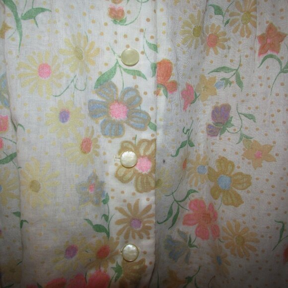 Conrad C&G Vintage Flocked Long Nightgown - Picture 3 of 11